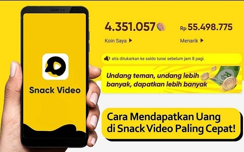 aplikasi penghasil uang snack video